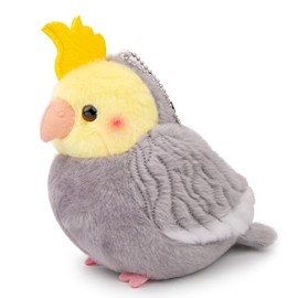 Cockatiel Plush Toy，Realistic Cockatiel Stuffed Animal，Cute Little Bird Doll，4.5" Plushie Doll Gifts for Boys and Girls,Grey…