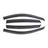 AOKAILI 4Pcs Smoke Black Tinted Tape-On Window Visor Deflectors Rain