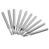 Bestgle 10pcs 1/8" Shank Tungsten Carbide End Mill Cutter, Single