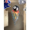 Flaming 8 Ball Sticker Bumper Sticker Laptop Sticker Toolbox Sticker