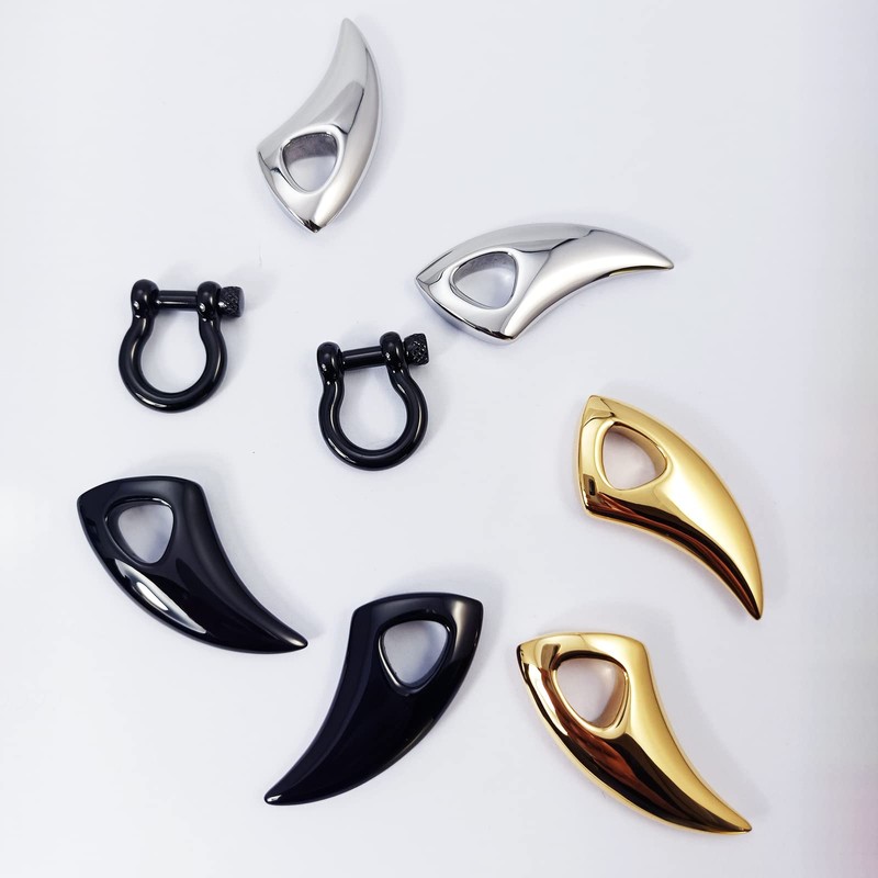 DEWGEM Heavy Ear Hangers for Tunnels - Gold Ear Stretching
