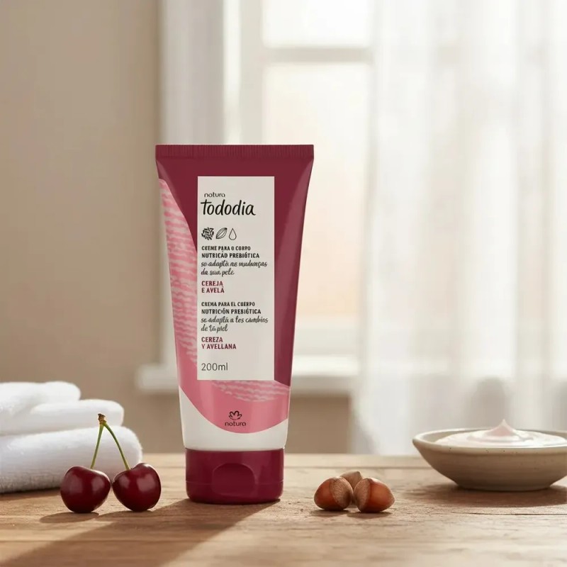 Crema Hidratante Corporal Natura Tododia de Cereza y Avellana 200