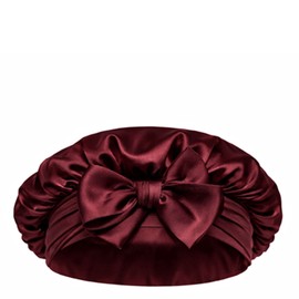 Casa Della Silk Serenita Mulberry Silk Hair Bonnet – Bordeaux Red