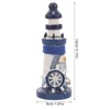 Household Decor Wooden Lighthouse Decor Nautical Lighthouse Figurine Ocean Rustic