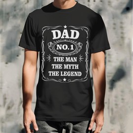 Dad Shirt - Dad T-Shirt - Daddy Shirts - Father Tshirt - Fathers Day Shirt - Gifts for Dads on Father's Day (Black, XL)