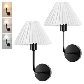 Rechargeable Battery Operated Wall Sconces Sets of 2, 15 Colors Wireless Wall Sconce, Black Wall Lights Fixture with Dimmable Bulbs and Remote, Not Hardwired Wall Mounted Lamps for Bedroom Living Room