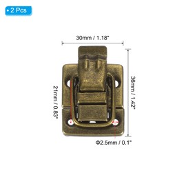 PATIKIL Fastener Toggle Latches Catch Chest, 2Pcs Metal Suitcase Boxes Buckles Retro Trunk Box Hasp Lock with Screw for Wooden Packing Case Toolbox Cabinet, Bronze