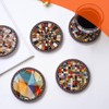 Coasters for Drinks, Absorbent Mandala Ceramic Coasters Set of 4