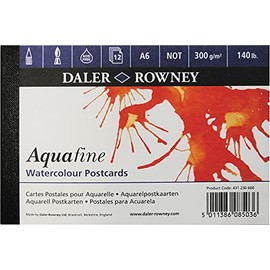 Daler Rowney aquarelle artists watercolour NOT (cold pressed) pad A6 postcard size