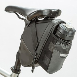 HUSHAX Bicycle Seat Bag, Small Seat Bag, Mountain Saddle, Waterproof Reflective Riding Pole, Riding Accessories, Suitable for Mountain Bike Road and Folding Bike