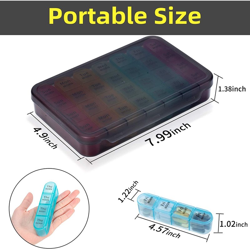 Pill Box 4 Times a Day, 7 Days Pill Organiser