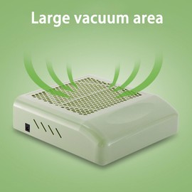 AKAIYUE Dust Collector Nail Tech Collector with Reusable Filter, Electric Nail Vacuum Cleaner Dust Fan Suction Machine for Manicure Acrylic Gel Nails Polishing, Green