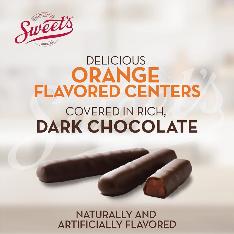 Sweet's Candy 16 Boxes Sweet Candy Dark Chocolate Covered Orange