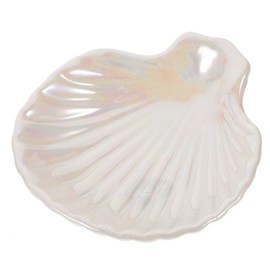 Ciieeo Elegant Ceramic Jewelry Tray Shell Ring Holder Modern Trinket Bowl for Home