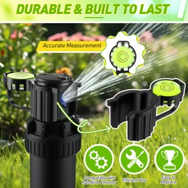 Gulfmew 3 Pcs Sprinkler Head Tool Compatible with Rain Bird Hold-Up Tool, Rotor Hold Up Kit with Bubble Level and Sprinkler Spray Head Rotor Adjustment Screwdriver for Lawn Irrigation System Repair