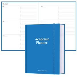Academic Planner for 2025 2026 or Anytime – 8.5" x 11" Undated Weekly Student Planner For Homeschool, High School, College & Nursing Students, 200 Pages, Blue