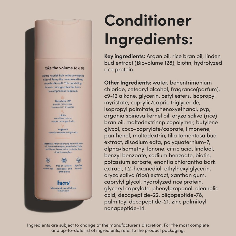 hers Full Volume Shampoo & Conditioner Set - Biovolume 128