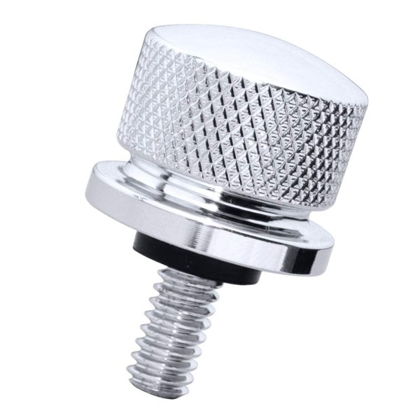 Silver Tone Stainless Knurled Fender Rear Seat Bolt Screw 1/4"-20