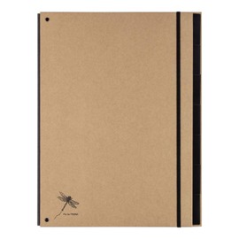 Pagna Pure Desk Organiser 7 Compartments Black Elastic Corner Elastic Recycled Cardboard Coated with Kraft Paper Natural