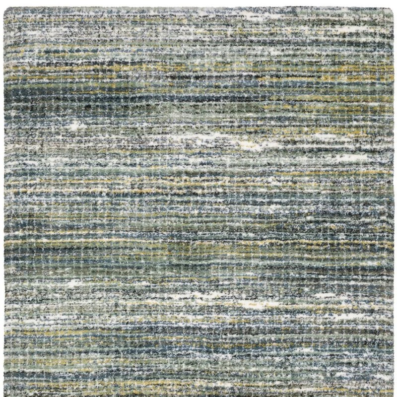Homeroots 2' X 3' Green And Blue Geometric Distressed Area