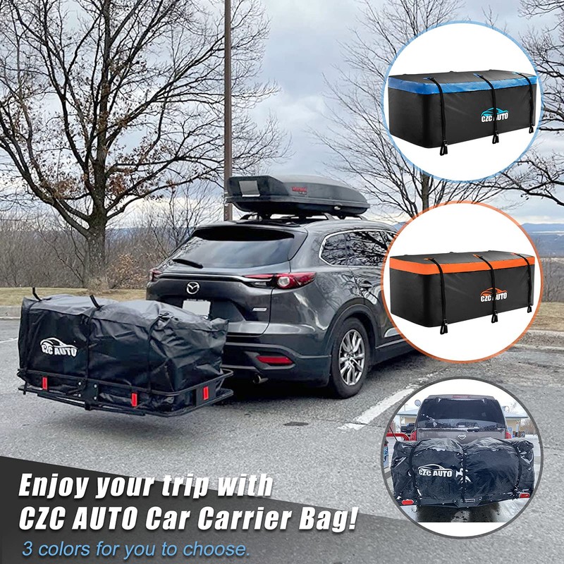 CZC AUTO Hitch Cargo Carrier Bag, 20 cu. ft Waterproof/Rainproof/Weatherproof