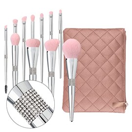 11 brochas de maquillaje, base sombra ojos pelo suave, herramientas belleza, juego completo, paquete                                                  