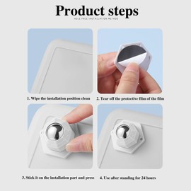 Self-Adhesive Caster Wheels with Stainless Steel Ball Bearings - Set of 8 | 360 Degree Swivel Wheels for Kitchen Appliances (Black and White Hexagon - A Steel Ball, 8)