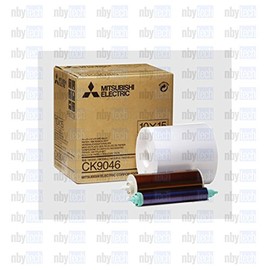 Mitsubishi Electric 6" Wide Paper Roll & Inksheet for 600 Photos, Size: 10x15 (4x6"), for some CP Series Dye Sublimation Thermal Printers, Model CK9046