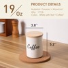 Ceramic Coffee Container With Lid, 19 Oz Small Canister, Food