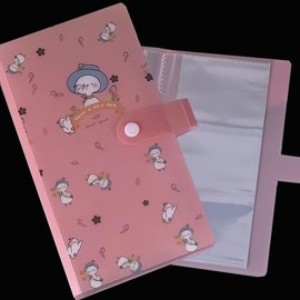 Zoance Brand Nail Art Sticker Storage Book, 1 Pack 120 Slot, Plastic, Water Resistant, Cartoon Design, Indoor Use, 1 Album with 20 Pages and 120 Grids