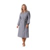 Premium Turkish Cotton Waffle Weave Lightweight Kimono Spa, Gray, Size Xx-Large