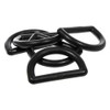 PARACORD PLANET Lightweight Black Plastic D-Ring (1 Inch, 20 Pack)
