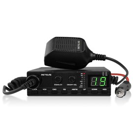 Retevis MB2 CB Radio, AM/FM Professional CB Radio, with 40 Channels, Easy to Operate, Squelch Knob ASQ Function, Emergency Channel 9/19, CB Radio for Cars, Truckers