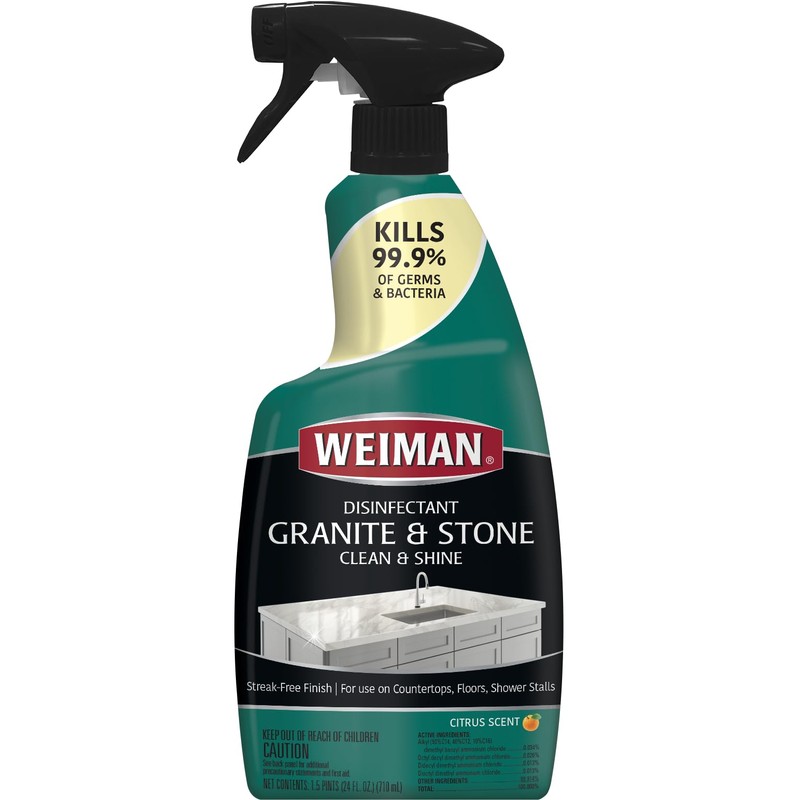 Weiman Disinfectant Granite Daily Clean & Shine, 24 Fl Oz