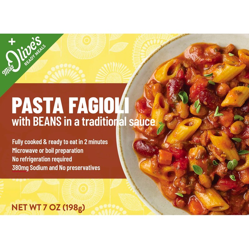 Miss Olives Vegetarian Pack Microwavable Ready Meals (Bundle of 6: