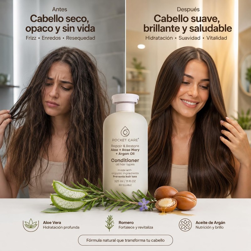 Pocket Care Shampoo Orgánico con Vitamina E y Aceite de