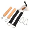 OUKENS Wooden Pull-Up Handles, Comfortable Handles for Building Muscle Strength,