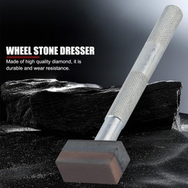 EVTSCAN Sintered Diamond Hand Dresser, with Knurled Carbon Steel Handle, for Cleaning, Truing and Sharpening Grinding Wheels