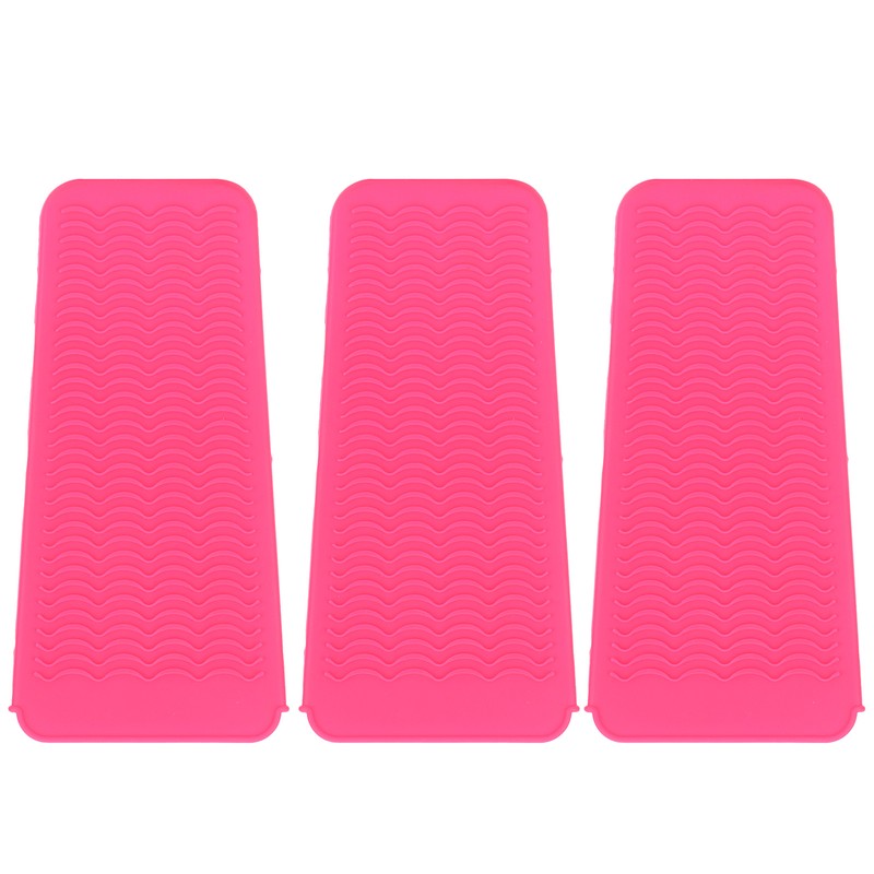 3Pcs Silicone Insulation Cover Heat Resistant Pouch for Hair Straightener