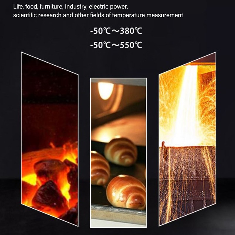 Industrial Infrared Thermometer LCD Digital Handheld Temperature Measuring Gun for