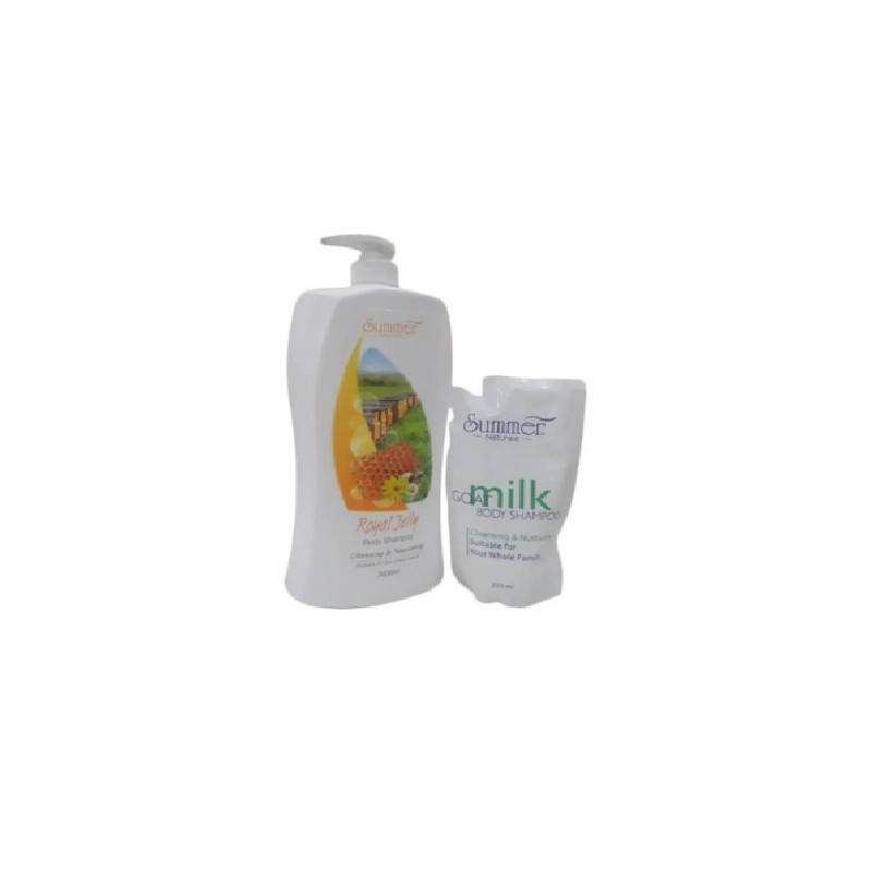 Summer Naturale Body Shampoo 2000ml + Goat Milk Body Wash