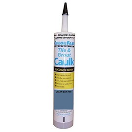 Color Fast Caulk Matched to Custom Building Products (Ocean Blue Unsanded)
