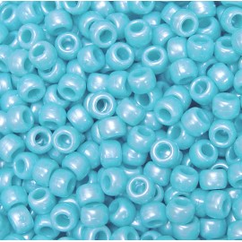 JOLLY STORE Crafts® Pearl Baby Blue 9x6mm Pony Beads 500pc school crafts hair kandi jewelry USA Made