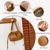 CORIOS Drawstring Bucket Bag for Women PU Leather Tote Handbag
