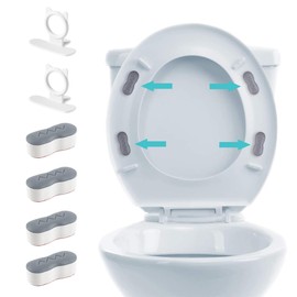 Snmzlc 6 piece Universal Toilet Seat Kit Toilet Cover Lifter Handle,bidet bumpers for toilet seat,Lifter Bathroom Accessories for Office, School, Home, Hotel US245