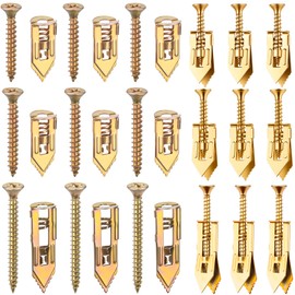 DC,CLISENCE 36 PCS Self-Drilling Drywall Anchors, Heavy Duty Zinc Plated Metal Wall Anchors Screws Kits, No Drill or Holes, Anchors for TV, Shelf (3 Sizes)