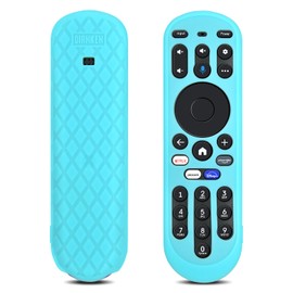 ZWP Silicone Protective Case for Xumo Smart TV Remote, for Element Pioneer Hisense XUMO TV Remote, Washable Anti-Lost Remote Case-Glow in Dark (Blue)
