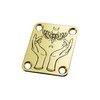 Guyker Guitar Neck Plate, 4-Holes Stainless Steel Electric Guitar Bass