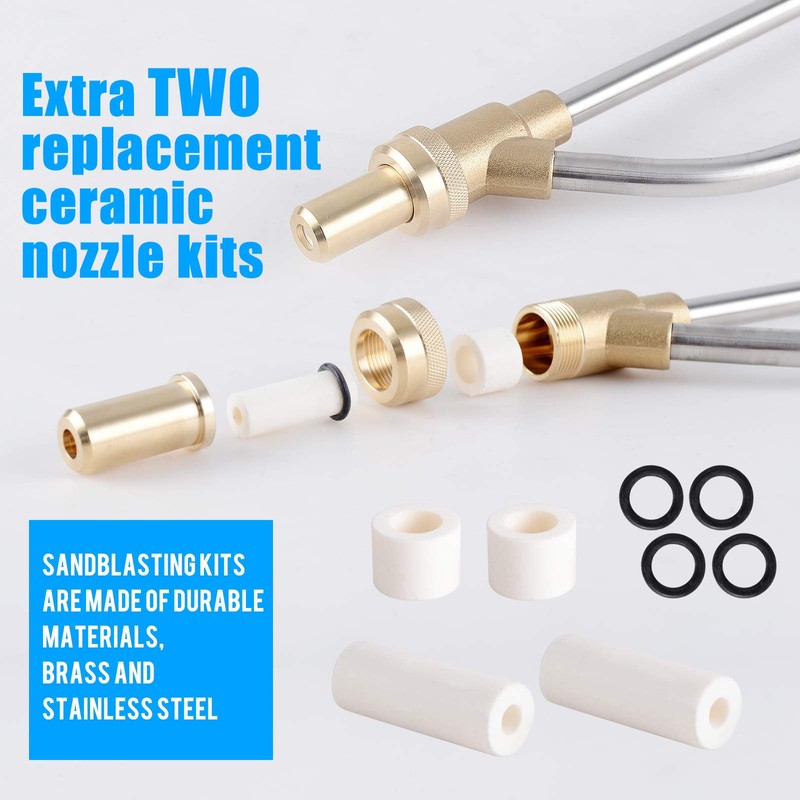 Rdutuok Pressure Washer Sandblasting Kit,Sand blaster for pressure washer with