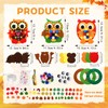 JULBEAR 9 Sets Fall Crafts, Autumn Hedgehog Craft Wreath Owl